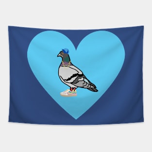 Dublin Birds - Pigeon Design - Pgeon Heart Tapestry