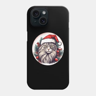 Maine Coon Cat Xmas, Love Cats Phone Case