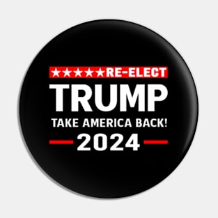 Trump 2024 Election Take America Back Wo Youth Pin