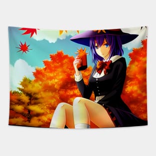 Autumn Witch Tapestry