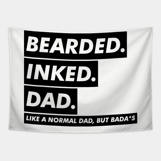 bearded inked dad Tapestry by VanTees