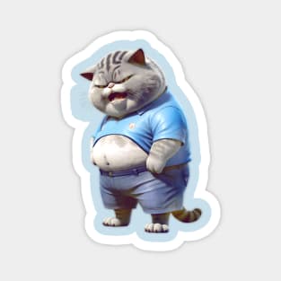 Funny Fat Cat Art Design Fat Kitten Cat Magnet