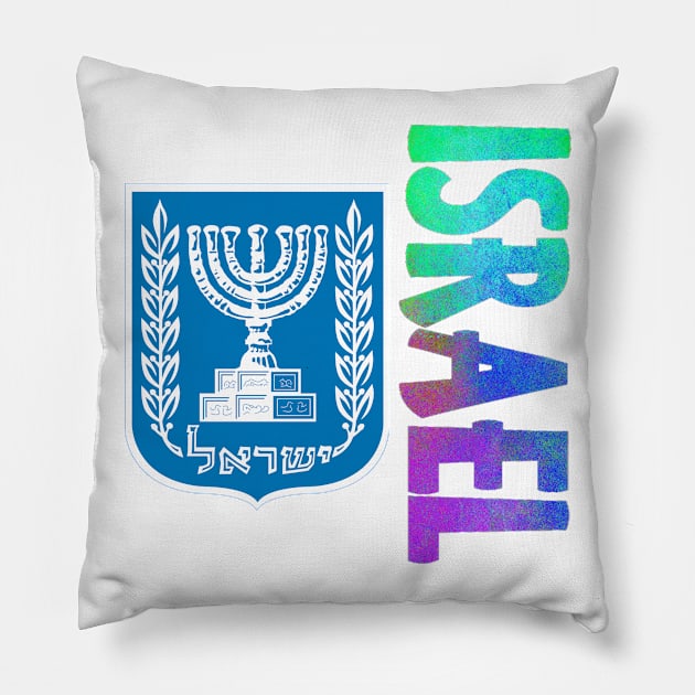 Israel Coat of Arms Design Pillow by Naves