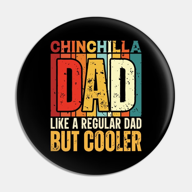 chinchilla Dad Like a Regular Dad but Cooler Design for Fathers day Pin by rhazi mode plagget