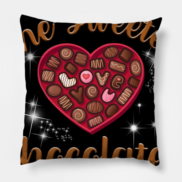 I Teach The Sweetest Chocolate In The Box Teacher T-shirt Pillow by Danielsmfbb