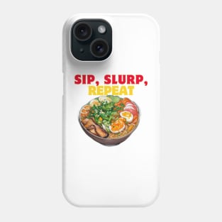 Ramen Slurp Sip Japan Vintage Japanese Katakana Phone Case