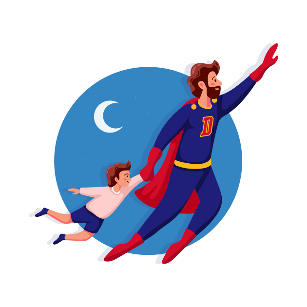 super dad and son by Spring Moon