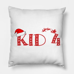 Christmas Family Name "Kid 4" Photo Design Shirt Pillow