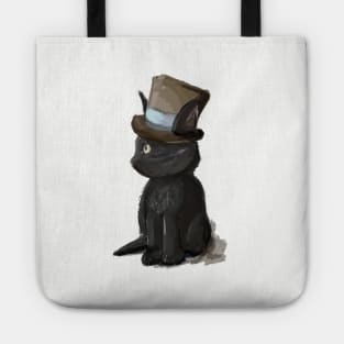 Gentleman Kitty Cat in a Hat Tote