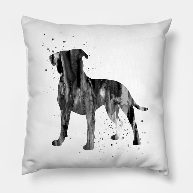 American Pit Bull Terrier Pillow by RosaliArt