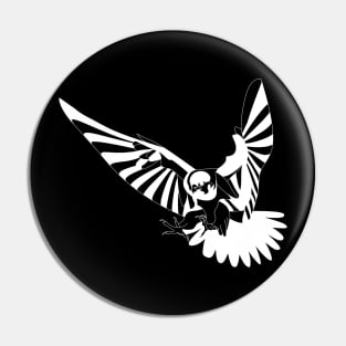 White peregrine falcon hawk ecopop Pin