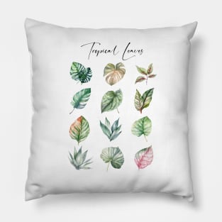 Tropical leaves Pillow