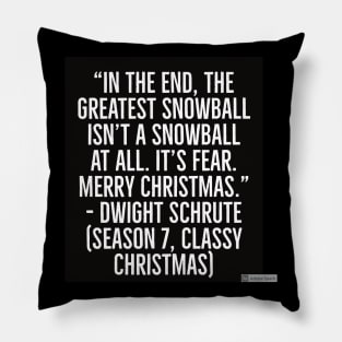 the office funny quote Pillow