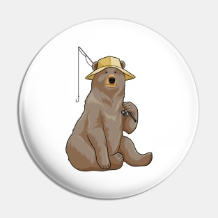 Bear at Fishing with Fishing rod Pin