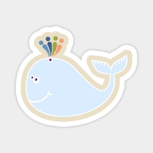 Rainbow whale Magnet