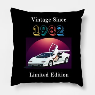 80s Vintage Birthday 1982 Pillow