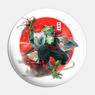 samurai frog Pin