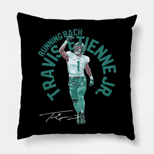 Travis Etienne Jacksonville Name Arc Pillow by ClarityMacaws