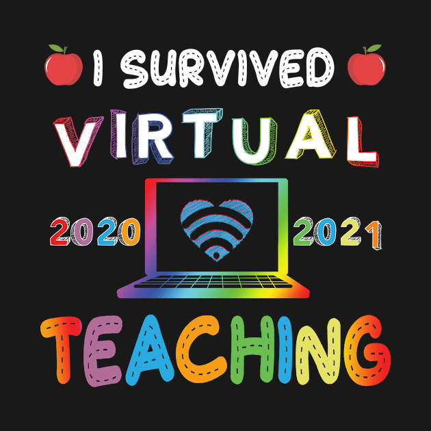 I Survived Virtual Teaching End Of Year Teacher Remote by BuzzTeeStore