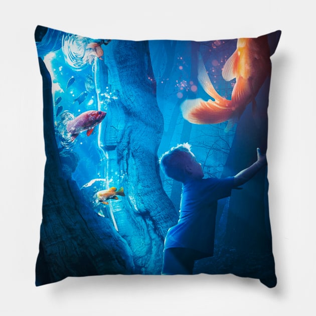 Fountain of youth Pillow by Ergen Art