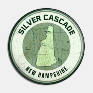 New Hampshire Map - Silver Cascade Pin