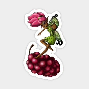 African American Fairy and Grapes Magnet