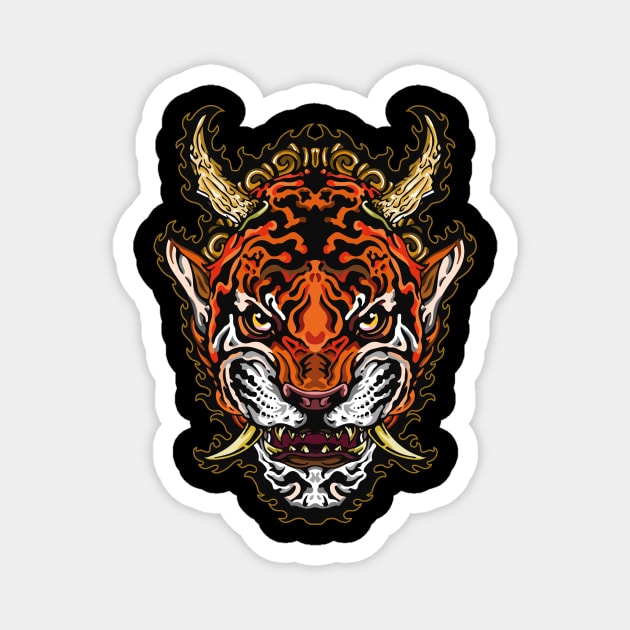 Oni Tiger Mask Magnet by LSARTWORK