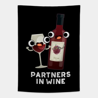 Partners In Wine Funny Drink Pu Tapestry