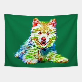 Colorful Artistic Dog Tapestry