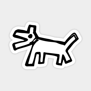 Dog Doodle Black Magnet