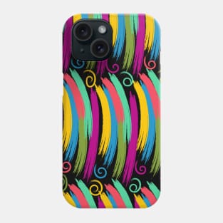 Colorful Brush and squral pattern Phone Case