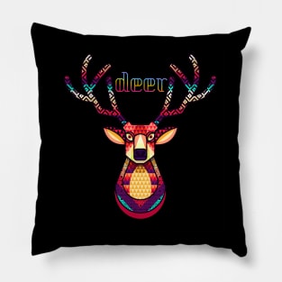 Cute Deer Animal Colorfull Pillow