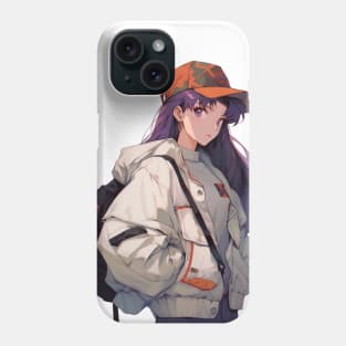 Misato Katsuragi Anime girl Illustration streetwear 3 Phone Case