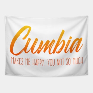 Cumbia makes me happy, you not so much - fire design Tapestry