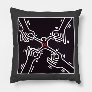 Black X People Pillow