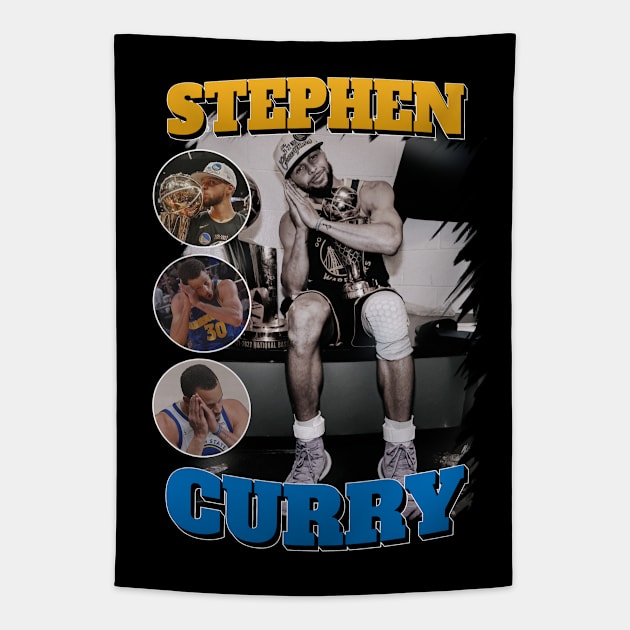 Stephen Curry 30 Night Night Tapestry by Diamond Creative