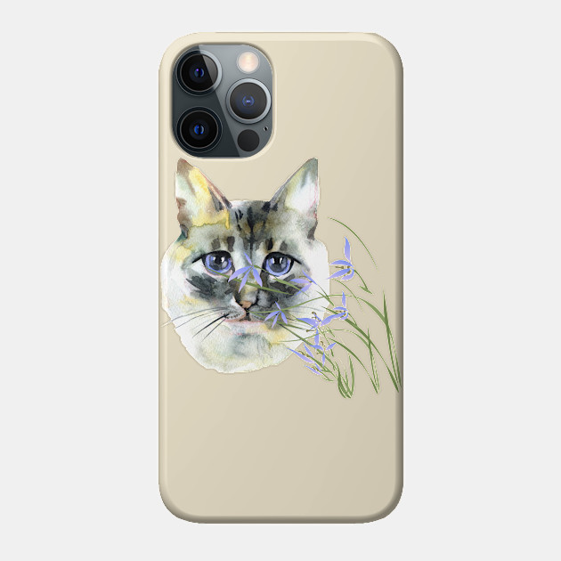 Blue Eyed Cat - Catshirt - Phone Case