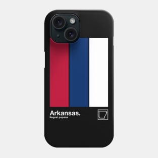 Arkansas State Flag  // Original Minimalist Artwork Poster Design Phone Case