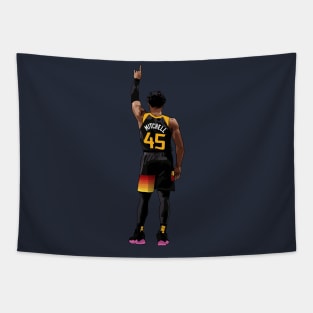 Donovan Mitchell Vector Back Black Tapestry