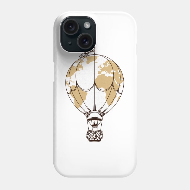 Air Balloon World Adventures Phone Case by Alundrart