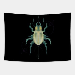 Abstract Sacred Geometry Beetle Illustration Tapestry