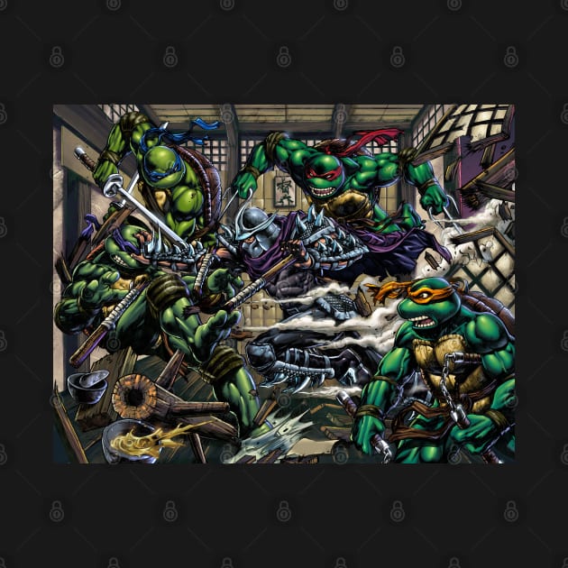 TMNT Vs Shredder by emilcabaltierra