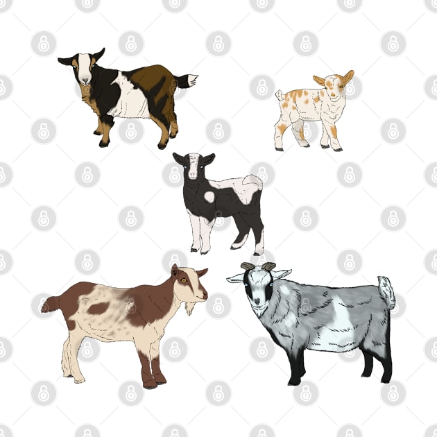 Transparent Nigerian Dwarf Goats Pattern by TrapperWeasel