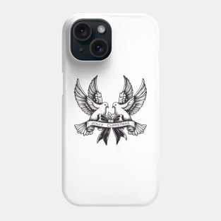 Couple of doves-  Jolly Christmas banner Phone Case