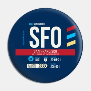 San Francisco (SFO) Airport Code Baggage Tag C Pin