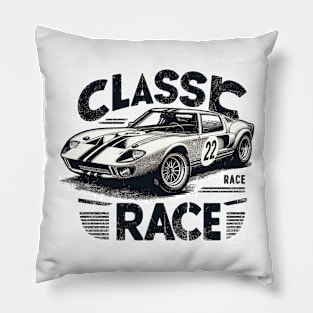 Classic Race car Pillow