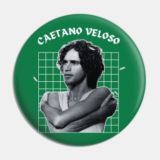 Caetano veloso --- 70s retro style art Pin