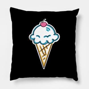 Summer s Pastel Ice Cream Cone With Cherry Pillow