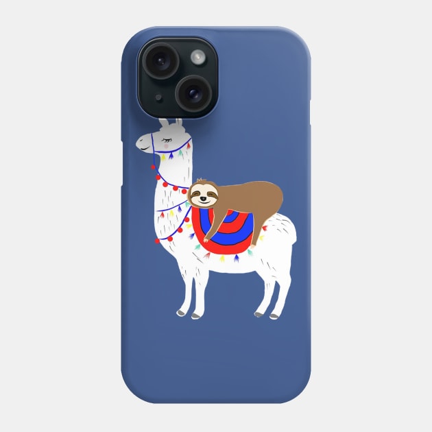 Llama & Sloth Phriends Phone Case by Sandy Mitsuko Art