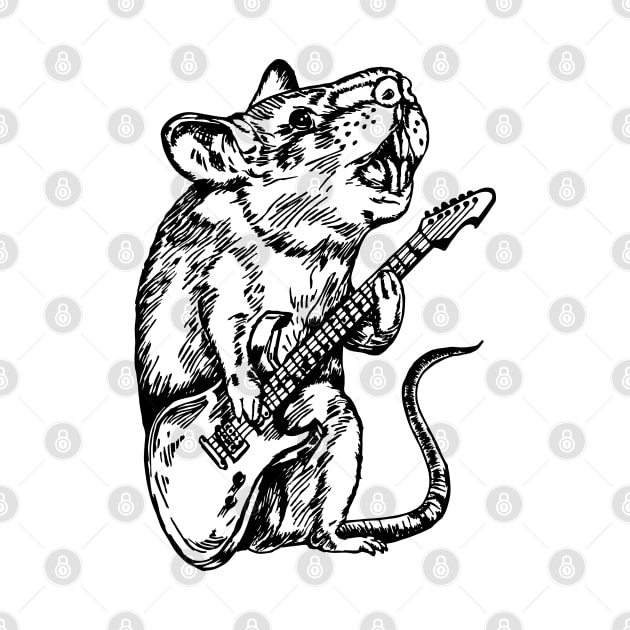 SEEMBO Mouse Playing Guitar Guitarist Musician Music Band by SEEMBO